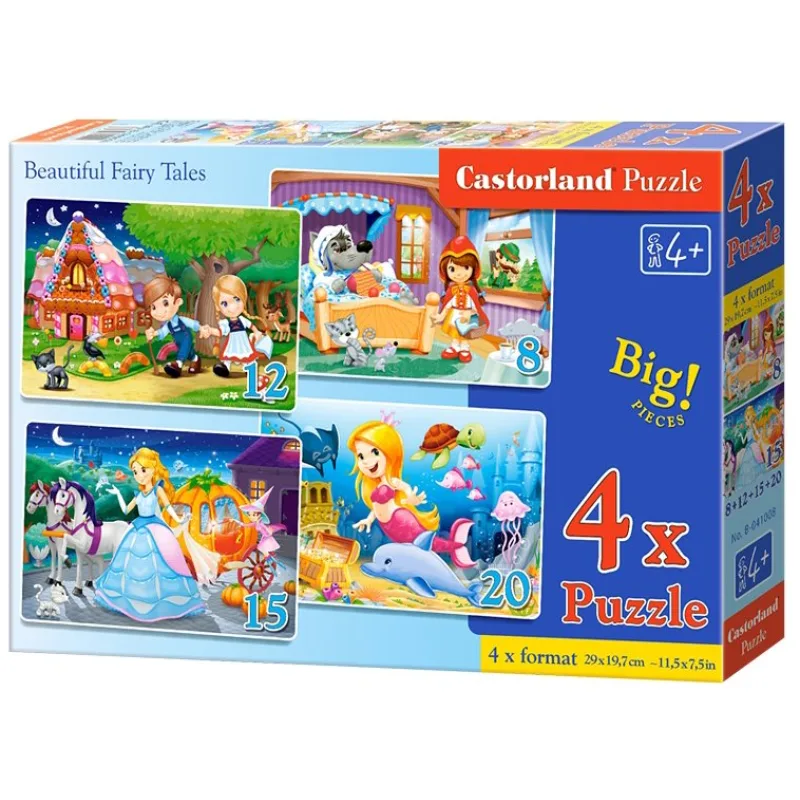 Puzzle Castorland 4v1 (8,12,15,20 dielikov)