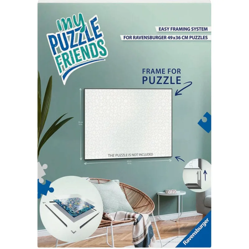 Rám na puzzle Ravensburger My Puzzle Friends 49x36cm - biely