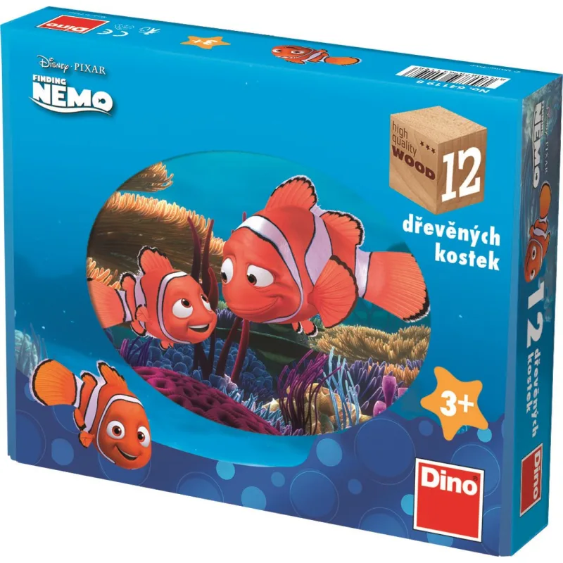 Dino Obrázkové kocky Hľadá sa Nemo, 12 kociek