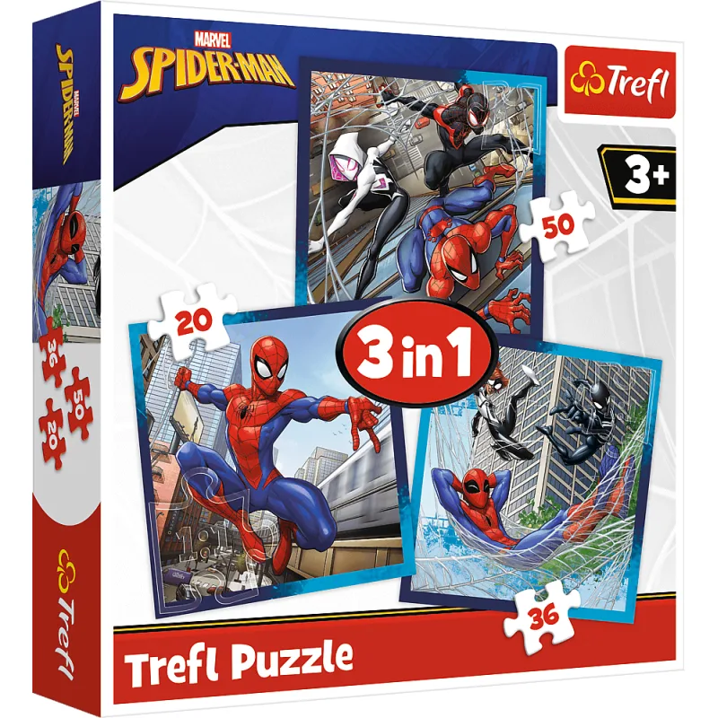 Trefl Puzzle Spiderman 3v1 (20,36,50 dielikov)
