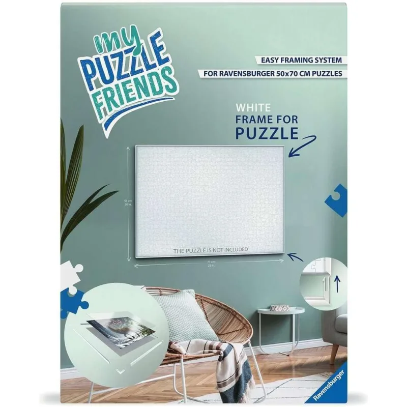 Rám na puzzle Ravensburger My Puzzle Friends 70x50cm - biely