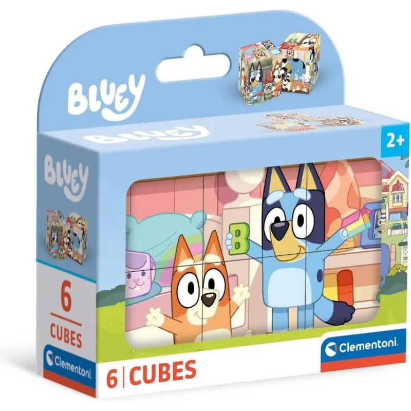 Obrázkové kocky Clementoni 6 kociek Bluey