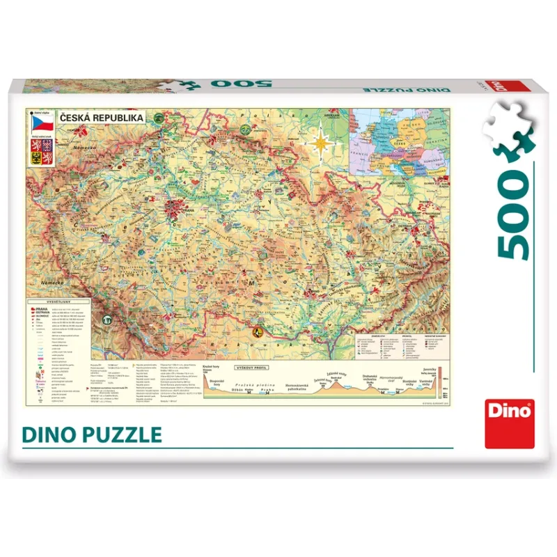 Dino Puzzle Mapa Českej republiky 500 dielikov