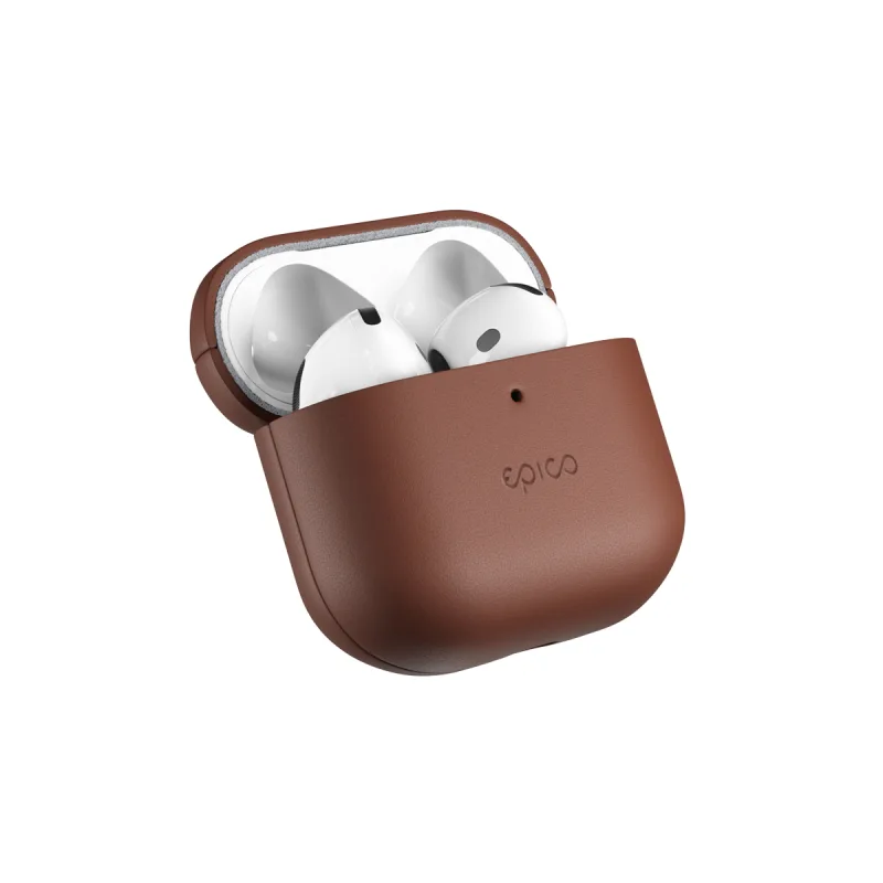Epico kožené pouzdro pro AirPods 4/4 s ANC - hnědá 9911131700007