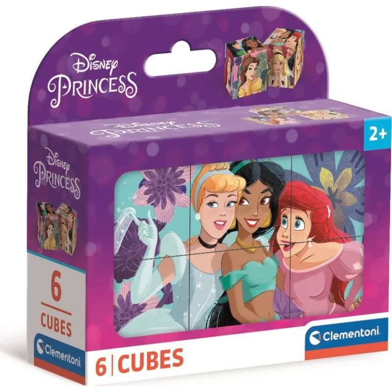 Clementoni Obrázkové kocky Disney princezné, 6 kociek