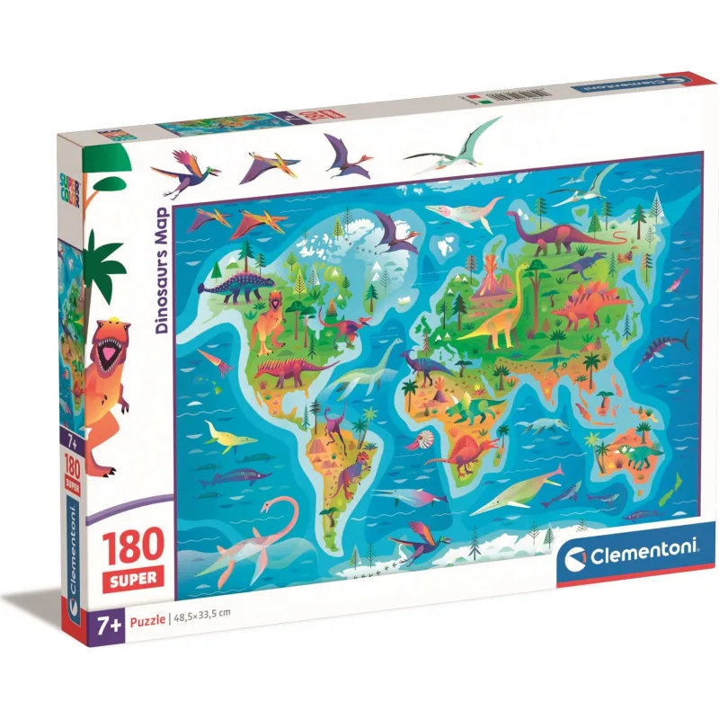 Clementoni Puzzle Dinosaury mapa 180 dielikov