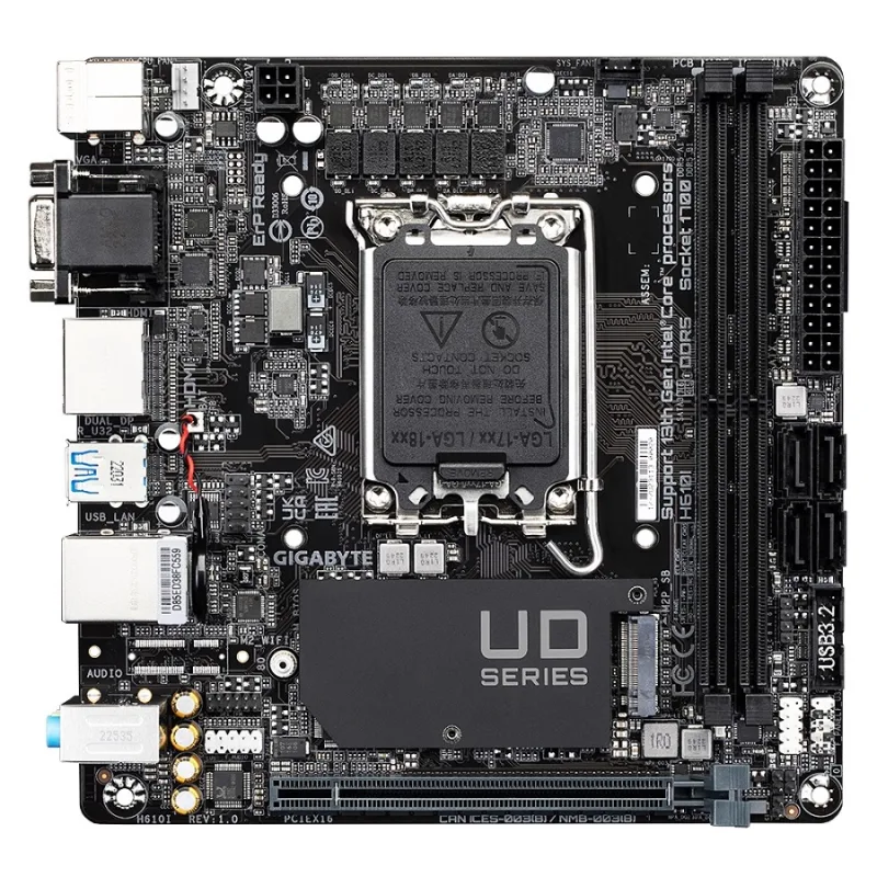 GIGABYTE H610I/LGA 1700/mITX H610I