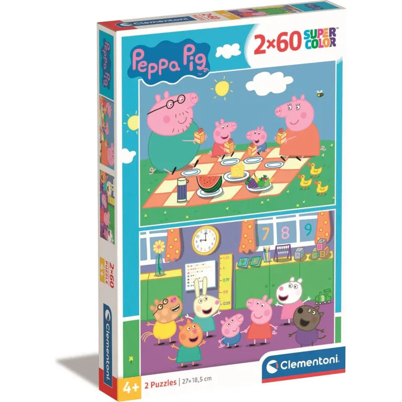 Puzzle pre deti Clementoni 2x60 dielikov Prasiatko Peppa