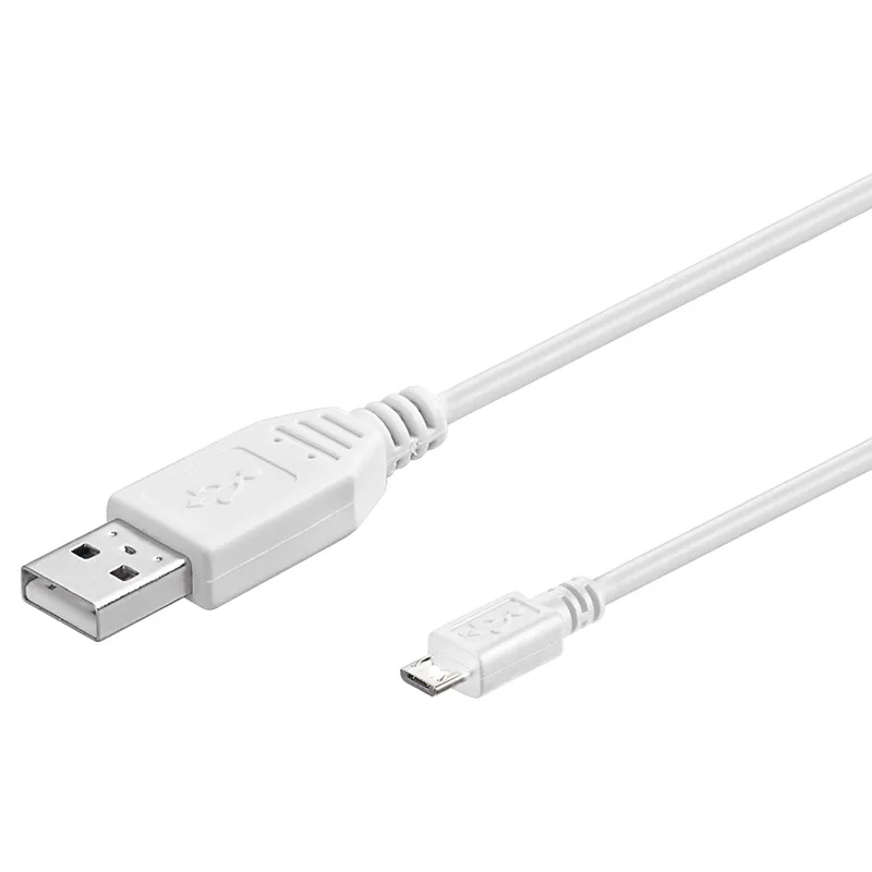 PremiumCord Kabel micro USB 2.0, A-B 0,5m, bílá ku2m05fw