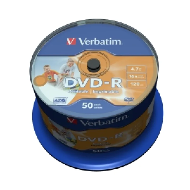VERBATIM DVD-R(50-Pack)Cake/Print/16x/4.7GB/NoID 43533