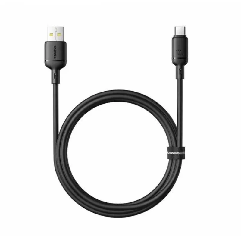 NONAME Baseus Rychlonabíjecí kabel Silky USB/USB-C 1m 100W černý 6932172668747