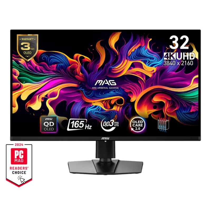 MSI MAG/321UP QD-OLED/31,5"/QD-OLED/4K UHD/165Hz/0,03ms/Černá/3R MAG 321UP QD-OLED