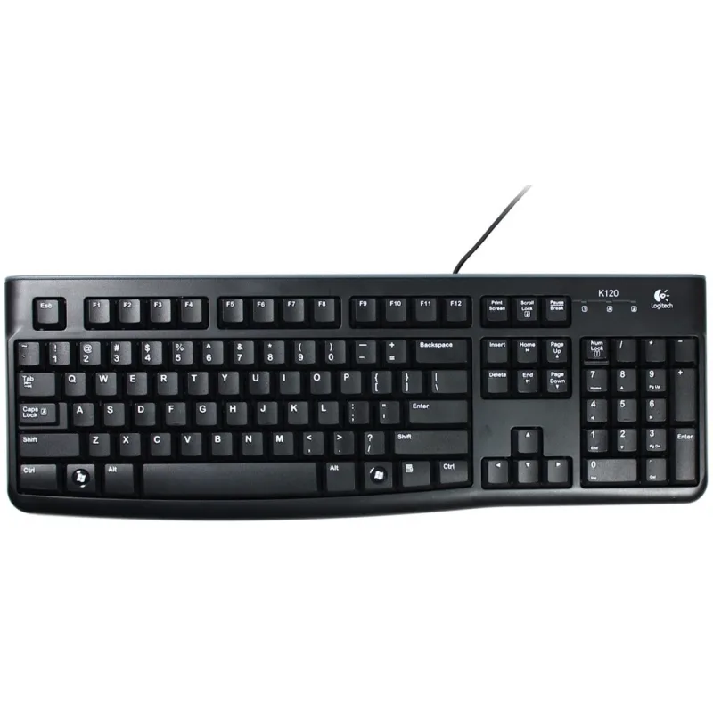 Logitech K120/Drátová USB/US layout/Černá 920-002479