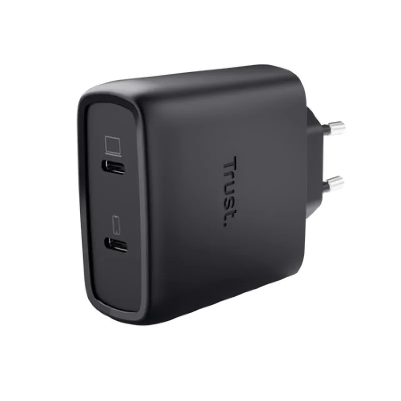 TRUST MAXO 65W 2P USB-C GAN CHARGER BLK 25525