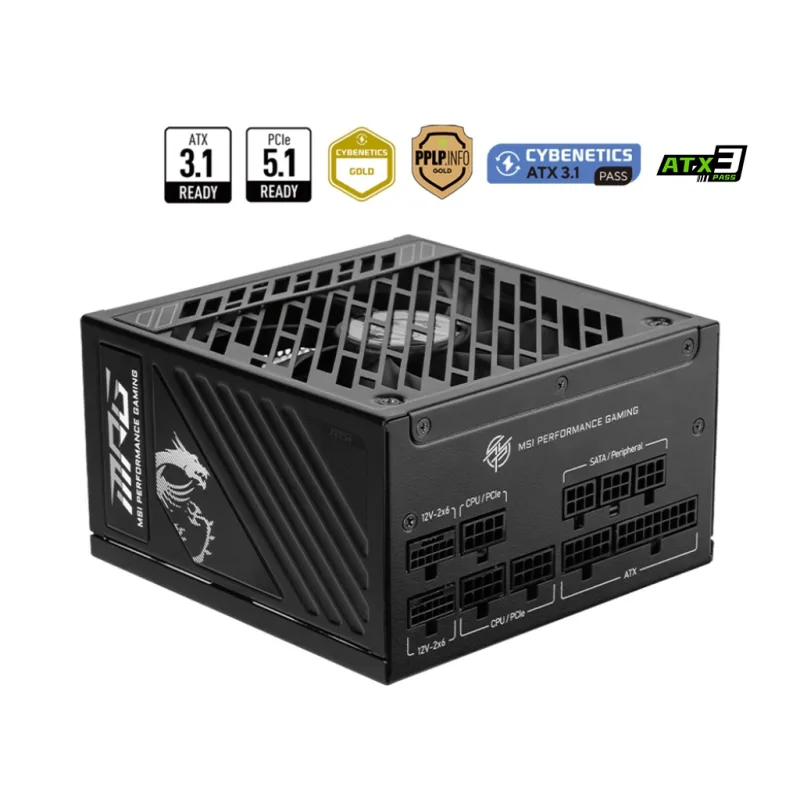 MSI zdroj MPG A850GS PCIE5 850W 80PLUS GOLD m 306-7ZPFZ11-CE0