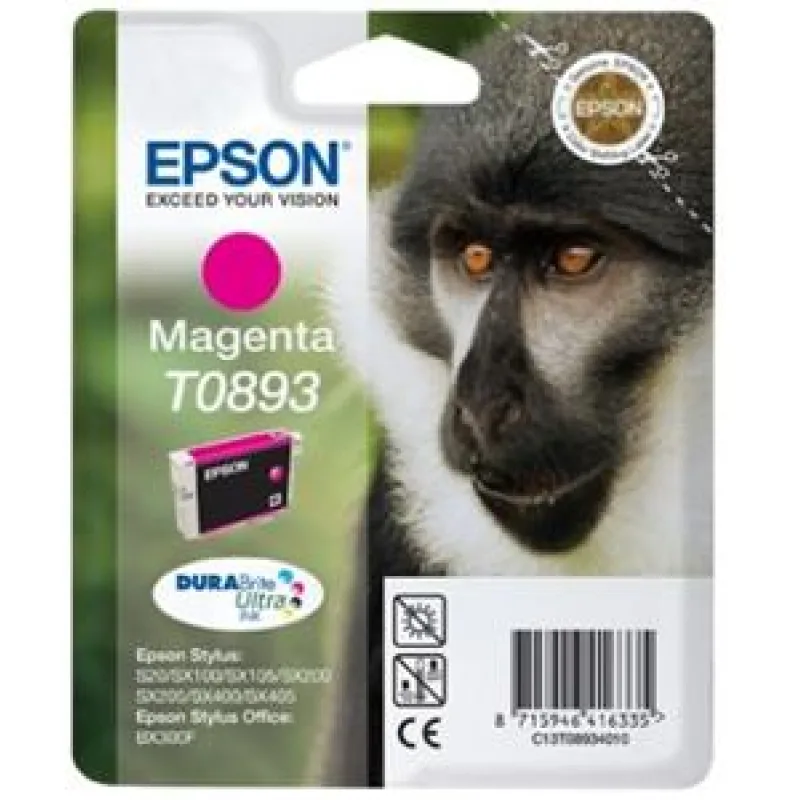 EPSON Magenta Ink Cartridge SX10x 20x 40x (T0893) C13T08934011