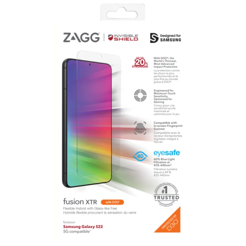INVISIBLESHIELD ZAGG Invisible Shield Fusion XTR D3O hybridní sklo SG S22 + 5G 200309362