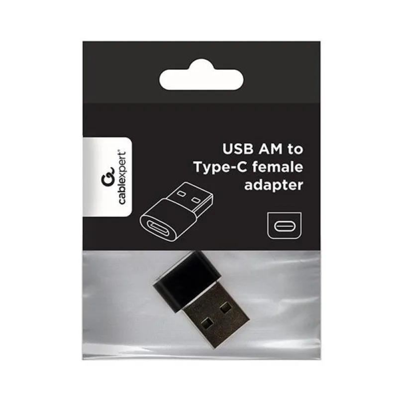 Gembird adaptér USB-A (M) / USB-C (F) A-USB2-AMCF-02