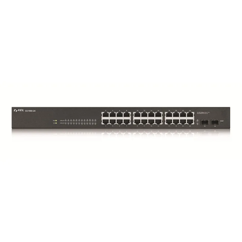 ZYXEL 24xGb 2xSFP fanless rack web sw.GS1900-24 v2 GS1900-24-EU0102F