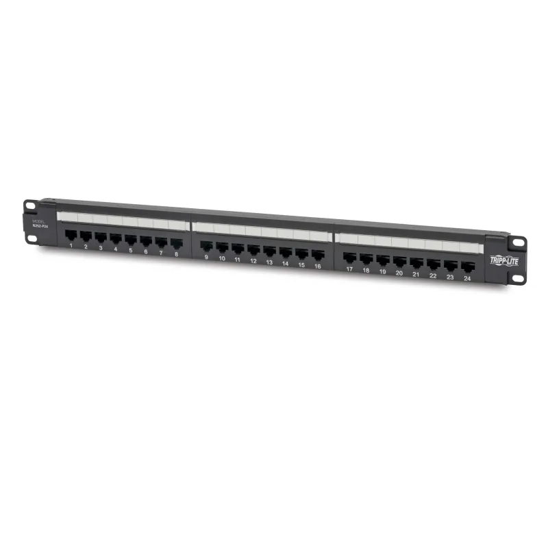 EATON Patch panel pro montáž do racku 1U, 24x Cat6 PoE+ Compliant, 110/Krone, 568A/B, RJ45 Ethernet N252-P24