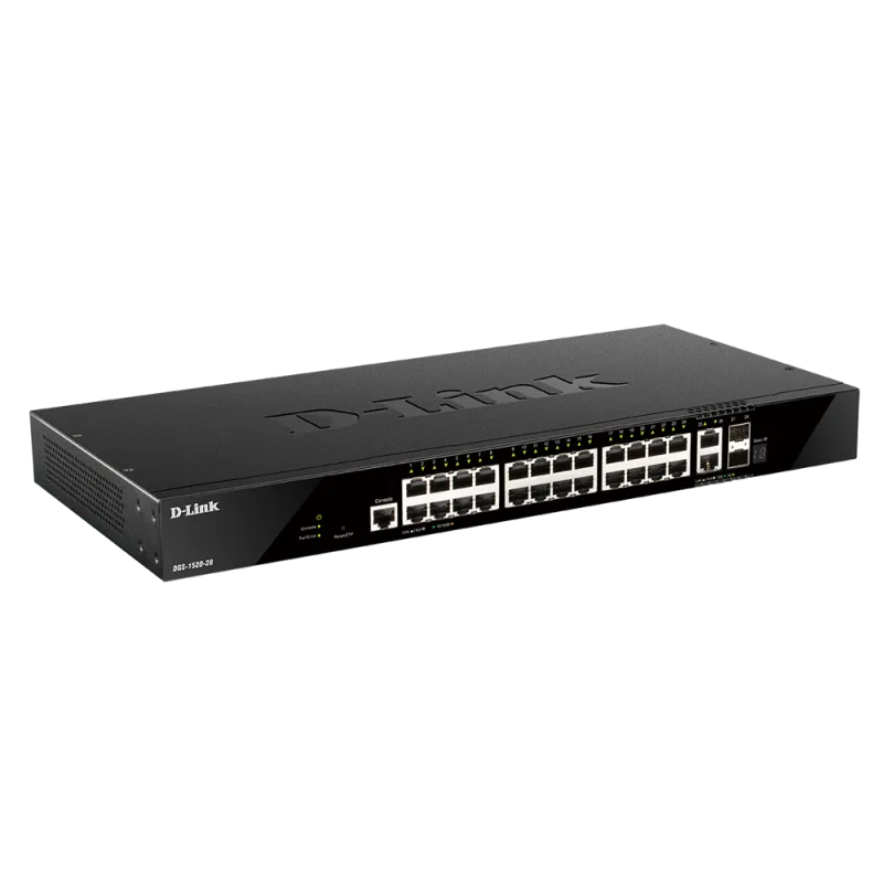 D-Link DGS-1520-28 24 ports GE + 2 10GE ports + 2 SFP+ Smart Managed Switch DGS-1520-28/E