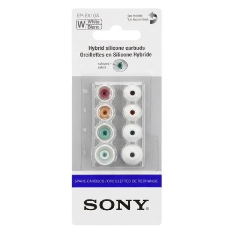 SONY náhradní silik. koncovky do sluchátek, bílé EPEX10AW.AE