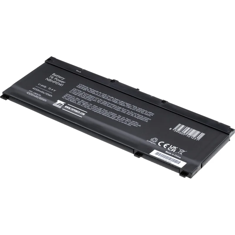 Baterie T6 Power HP Omen 15-ce000, Pavilion Power 15-cb000 serie, 4550mAh, 70Wh, 4cell, Li-pol NBHP0141