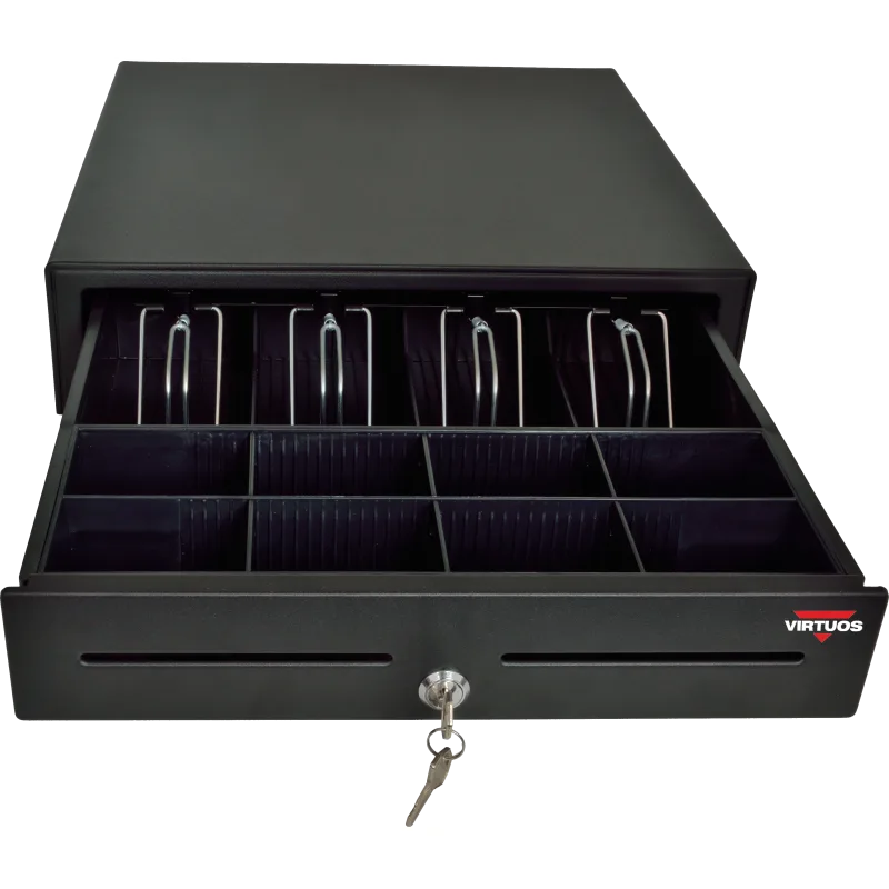 VIRTUOS Pokladní zásuvka S-410C,kabel, pořadač 4/8,24V, EKO0104