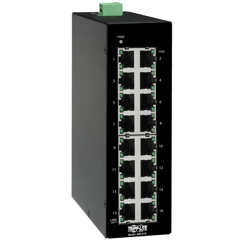 EATON Přepínač 16x zdroj Unmanaged Ethernet Switch, 10/100/1000Mb/s, montáž DIN NGI-U16