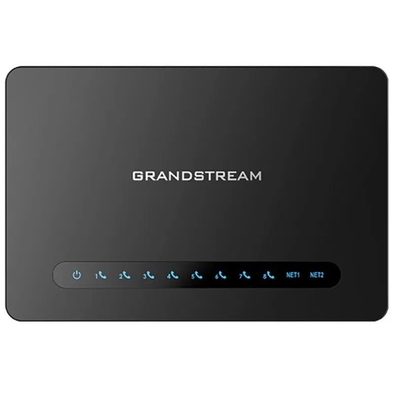 Grandstream HT818 V2 (ATA), 8x FXS, 2 SIP profily, 1x Gbit LAN, NAT router, 3-cestná konf. HT818_V2
