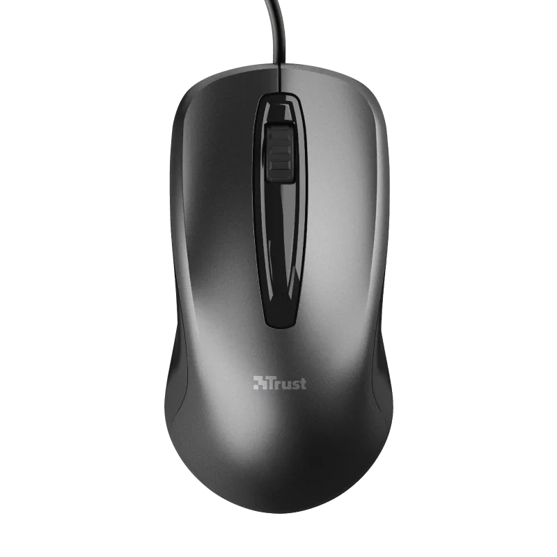 TRUST CARVE/Kancelářská/Optická/1 200 DPI/Drátová USB/Černá 23733
