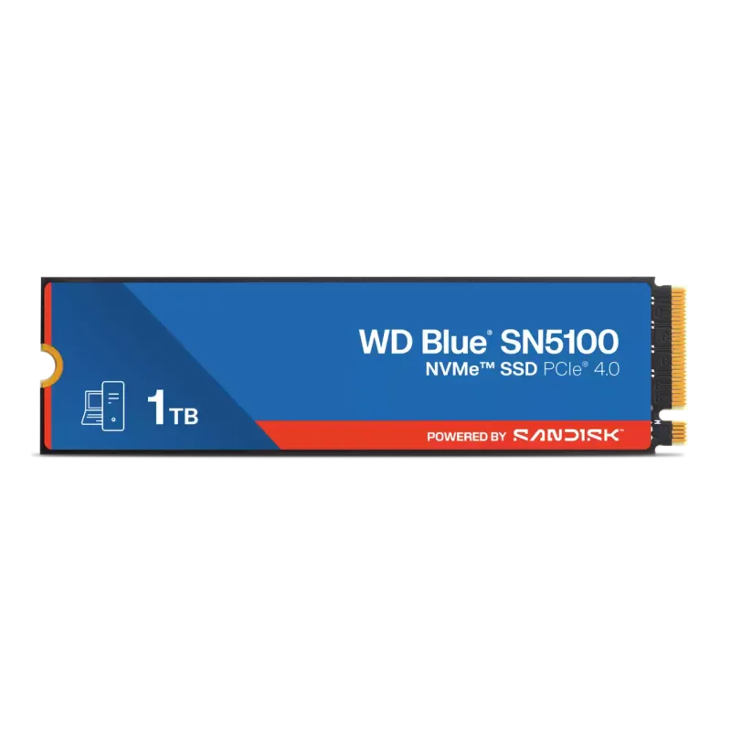 SANDISK WD Blue SN5100 POWERED BY SANDISK/1TB/SSD/M.2 NVMe/Modrá/5R WDS100T5B0E