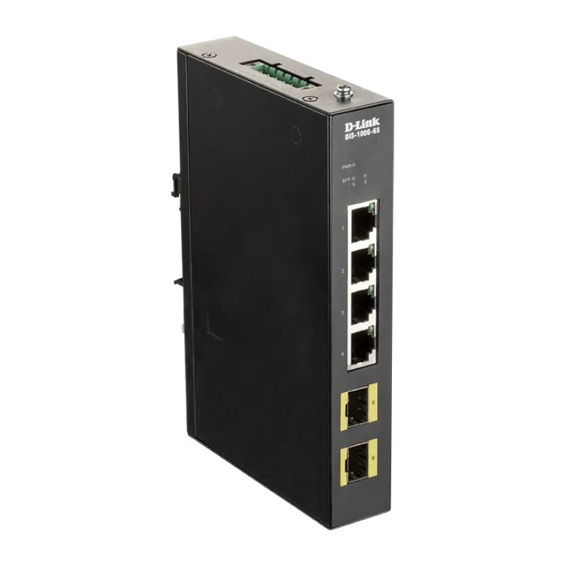 D-Link DIS-100G-6S Průmyslový Gigabit unmanaged switch, 4GbE, 2 SFP DIS-100G-6S