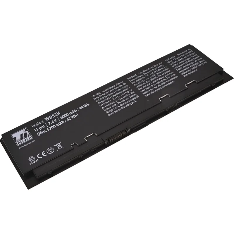 Baterie T6 Power Dell Latitude E7240, E7250, 6000mAh, 44Wh, 4cell, Li-pol NBDE0146