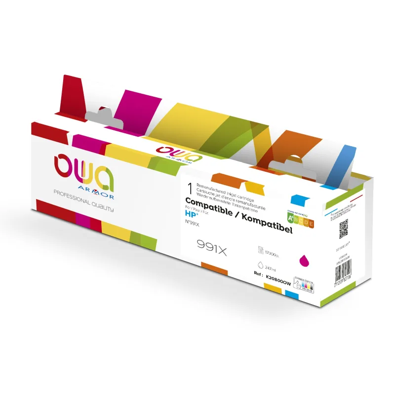 OWA ARMOR ink kompatibilní s HP M0J94AE, červená/magenta, 991X K20800OW