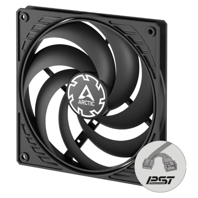 ARCTIC P14 Slim PWM PST – 140mm Pressure optimized case fan | Slim Profile | PWM controlled speed wi ACFAN00268A