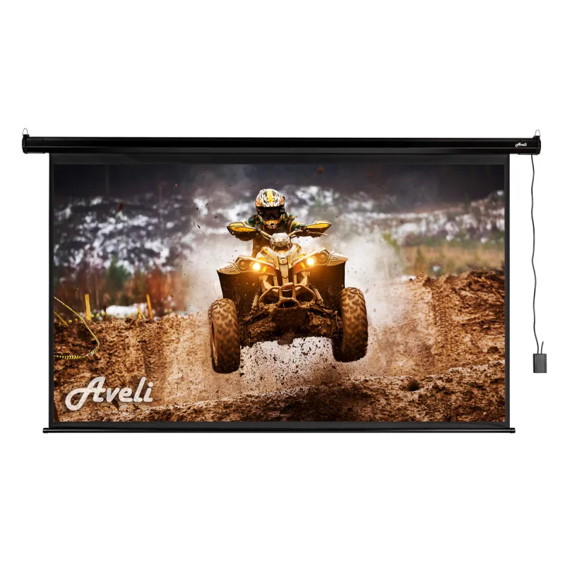 AVELI Elektrické projekční plátno AVELI, 204x115 (16:9) 92", černý tubus XRT-00174B
