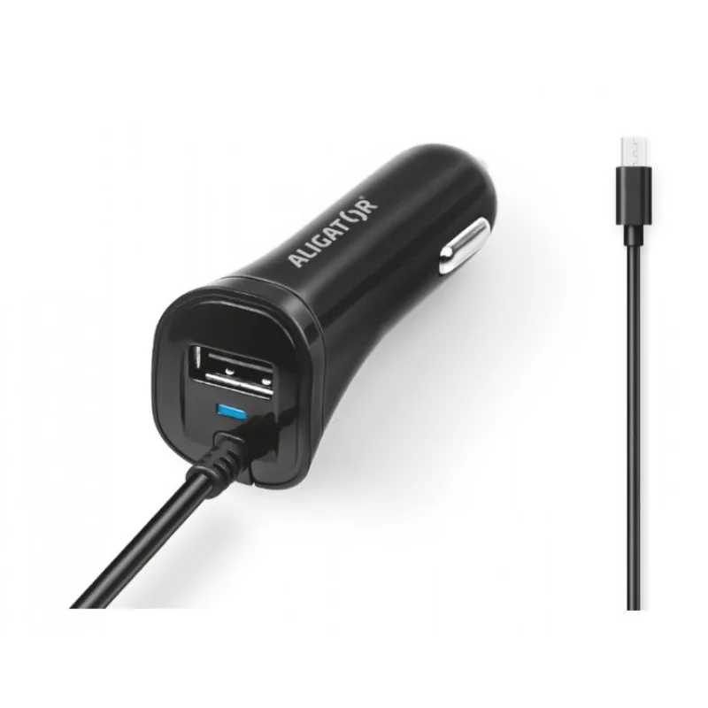 Aligator nab. do auta 2xUSB výstupem 2,4A, černá CHA0027