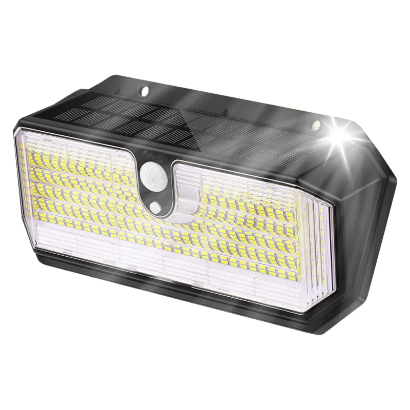Venkovní solární LED světlo s pohybovým senzorem VIKING S282/2600lm/2200mAh/3 režimy/IP65 S282