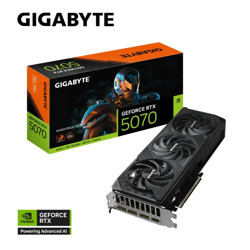 GIGABYTE GeForce RTX 5070 WINDFORCE SFF/OC/12GB/GDDR7 GV-N5070WF3OC-12GD