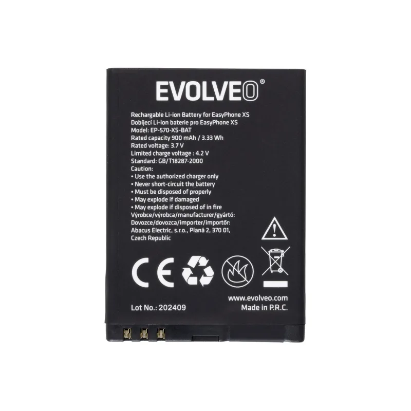 EVOLVEO orig. baterie 900 mAh pro EasyPhone ID/EG/XS (EP-400/550/570) EP-570-XS-BAT