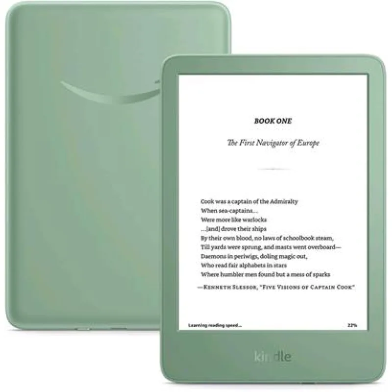E-book Amazon Kindle Touch 2024 (16 GB), matcha, s reklamou 840414684805