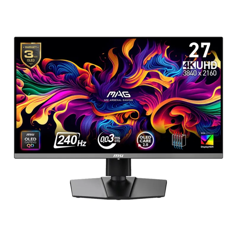 MSI MAG/272UP QD-OLED X24/26,5"/QD-OLED/4K UHD/240Hz/0,03ms/Černá/3R MAG 272UP QD-OLED X24