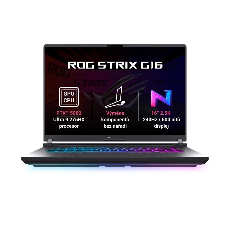 ASUS ROG Strix G16/G615LW-NEBULA007W/U9-275HX/16"/2560x1600/32GB/1TB/RTX 5080/W11H/Gray/2R G615LW-NEBULA007W