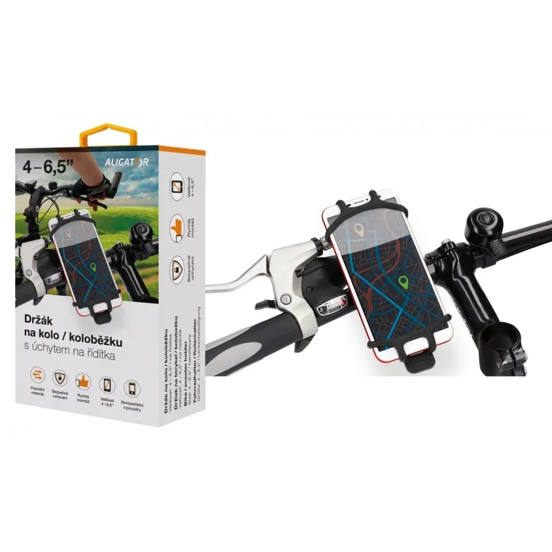 Držák na kolo/koloběžku ALIGATOR HA11, úchyt na řídítka, univerzální HA11