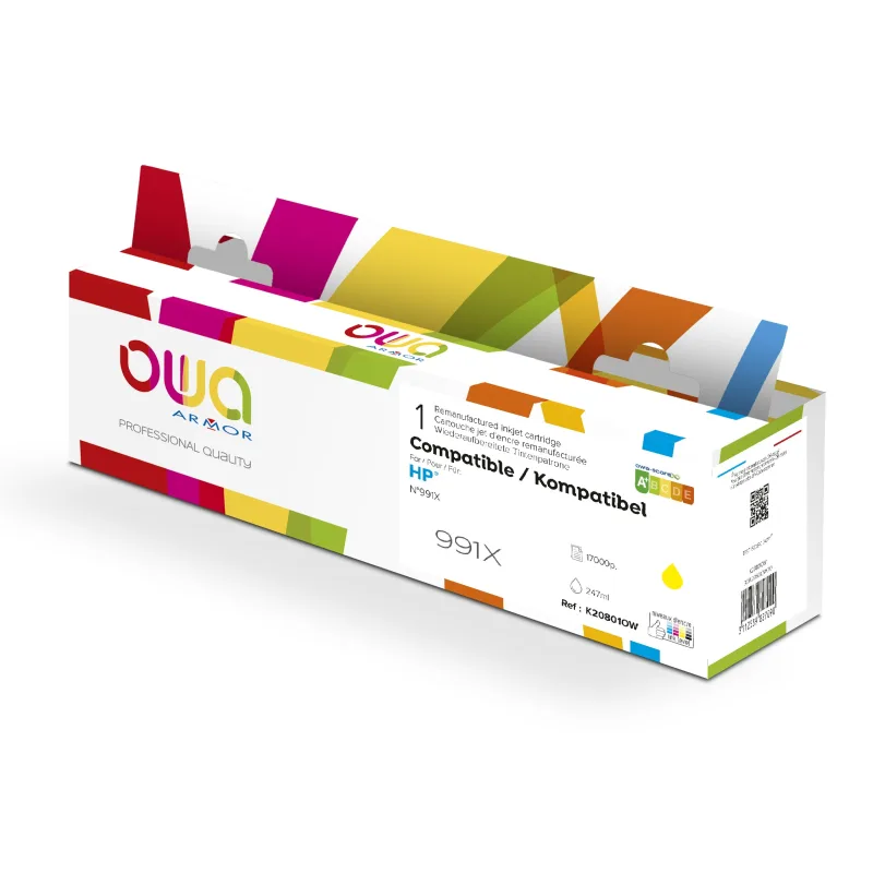OWA ARMOR ink kompatibilní s HP M0J98AE , žlutá/yellow, 991X K20801OW