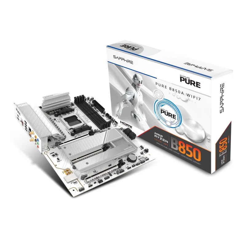 SAPPHIRE PURE B850A WIFI 7/AM5/ATX 52123-11-40G