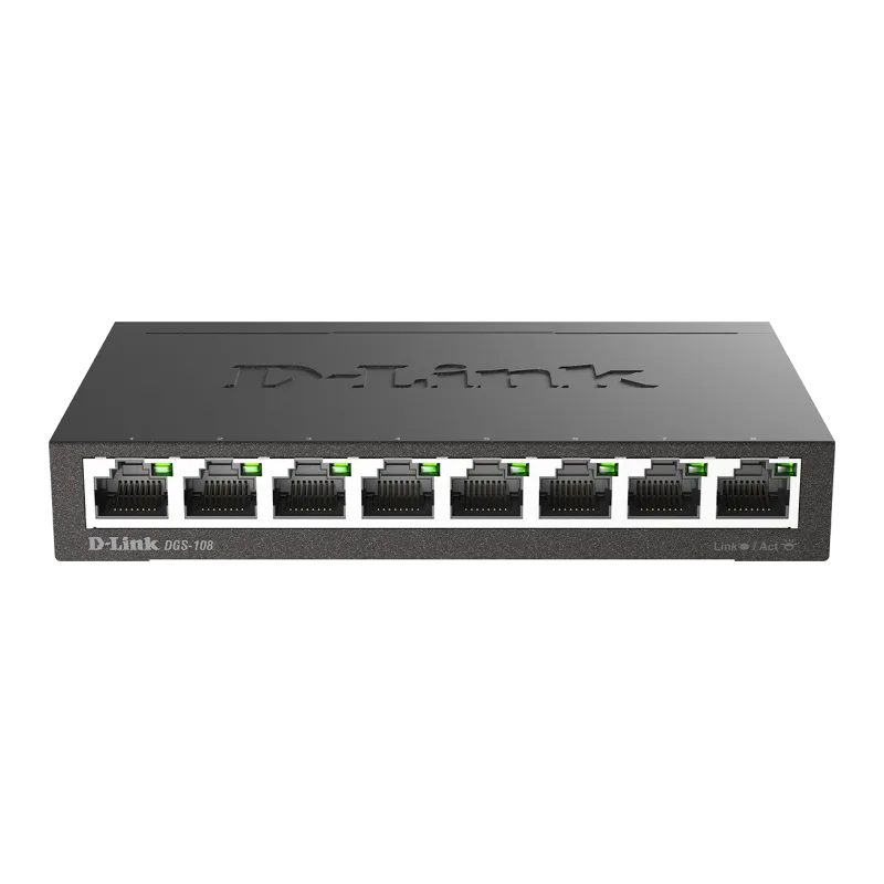 D-Link DGS-108 kovový 8-port 10/100/1000 Switch DGS-108/E