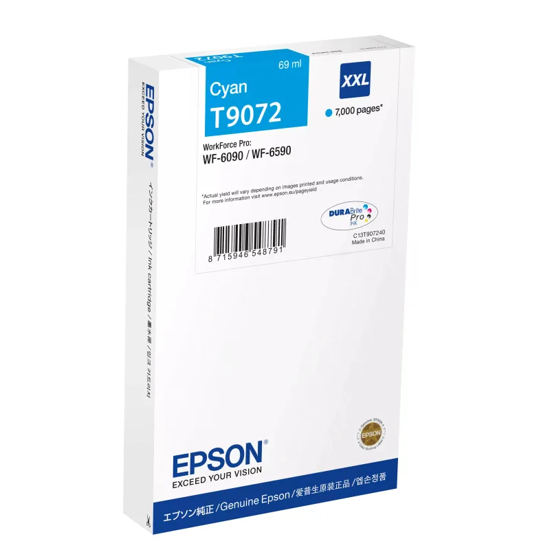 EPSON WF-6xxx Ink Cartridge Cyan XXL C13T90724N