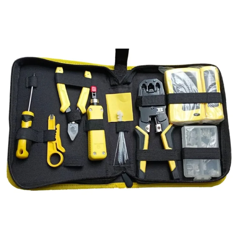 W-Star Sada nářadí pro síťaře WS5008, 10 kusů, tester RJ45, narážeč, kleště RJ45 RJ11,12 WS5008